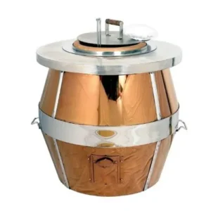 Pvt. Ltd | Copper Home Tandoor for Gas & Charcoal Use | Premium Domestic Tandoor Oven for Roti, Naan, Chicken & Paneer | Durable, Traditional & Easy-to-Use Kitchen Tandoor